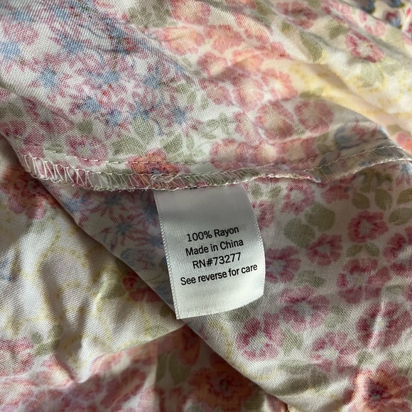 SO Fit and Flair Floral Cottagecore Dress With Slit Puff Sleeves Women’s Size S - Picture 14 of 14